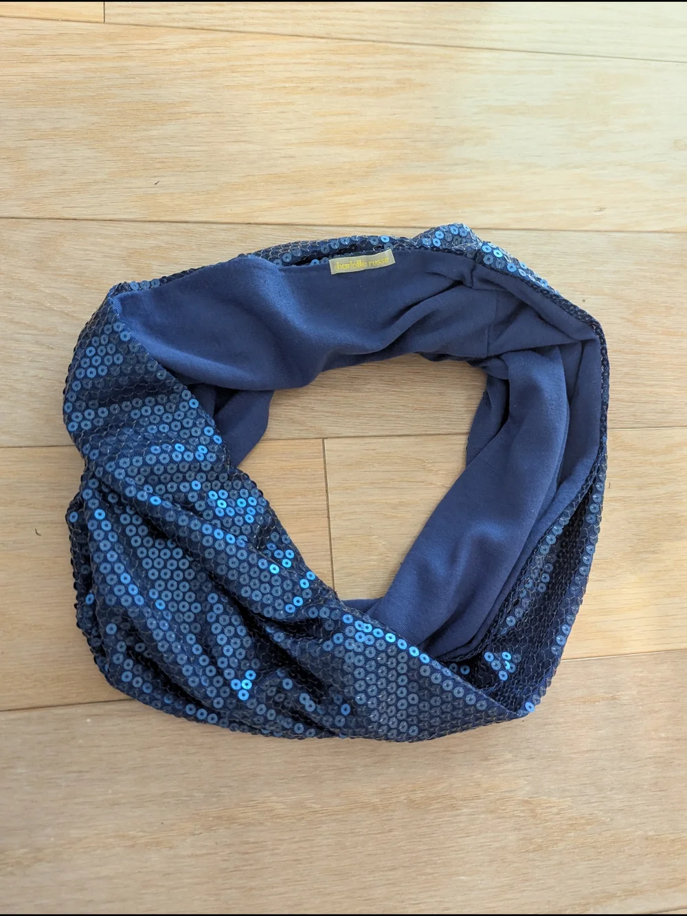 NWOT Charlotte Russe Navy Sequin Tube Scarf
